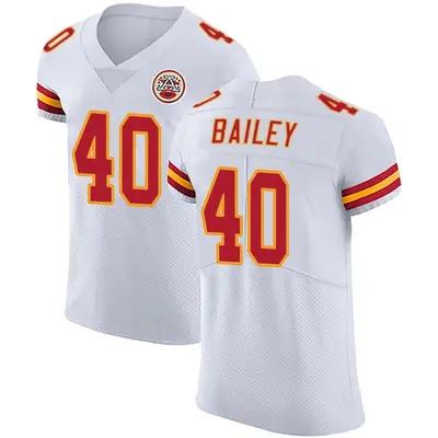 Men's Elite Emani Bailey Kansas City Chiefs White Vapor Untouchable Jersey