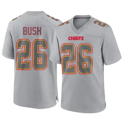 Men's Game Deon Bush Kansas City Chiefs Gray Atmosphere Fashion Jersey