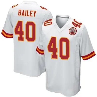 Men's Game Emani Bailey Kansas City Chiefs White Jersey