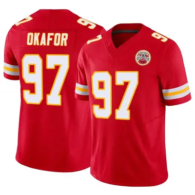 Men's Limited Alex Okafor Kansas City Chiefs Red Vapor F.U.S.E. Jersey