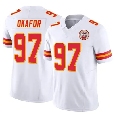 Men's Limited Alex Okafor Kansas City Chiefs White Vapor F.U.S.E. Jersey