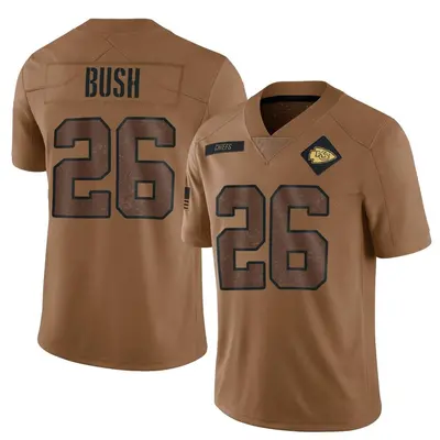 Men's Limited Deon Bush Kansas City Chiefs Brown 2023 Salute To Service Jersey