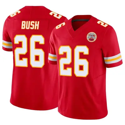 Men's Limited Deon Bush Kansas City Chiefs Red Vapor F.U.S.E. Jersey