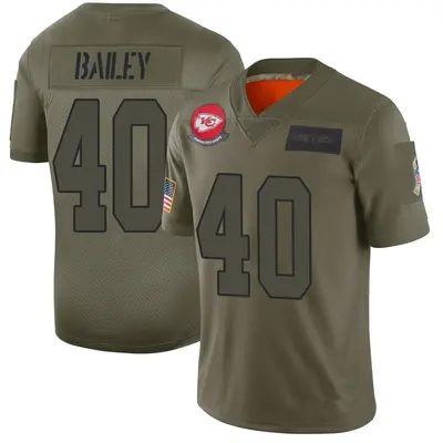 Men's Limited Emani Bailey Kansas City Chiefs Camo 2019 Salute to Service Jersey