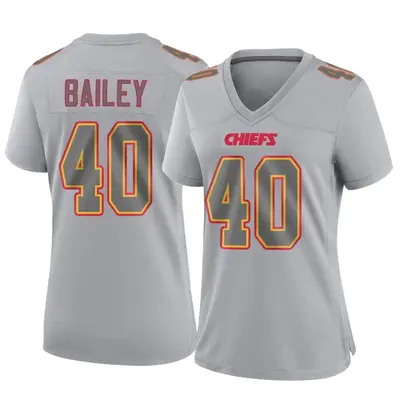 Women's Game Emani Bailey Kansas City Chiefs Gray Atmosphere Fashion Jersey