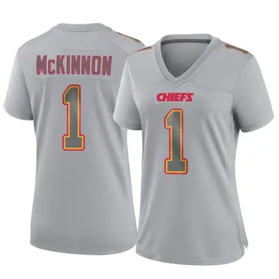 Women's Game Jerick McKinnon Kansas City Chiefs Gray Atmosphere Fashion Jersey