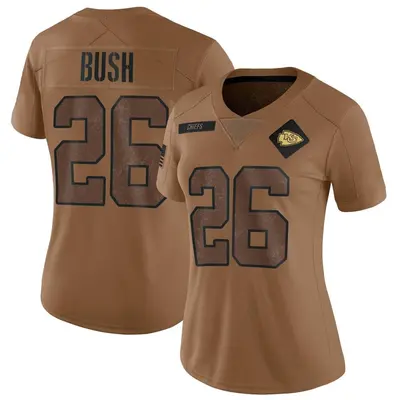 Women's Limited Deon Bush Kansas City Chiefs Brown 2023 Salute To Service Jersey