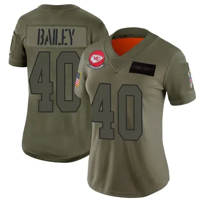 Women's Limited Emani Bailey Kansas City Chiefs Camo 2019 Salute to Service Jersey