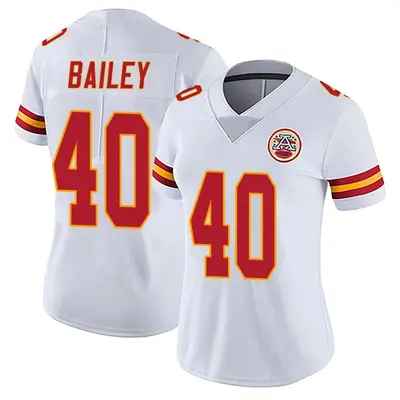 Women's Limited Emani Bailey Kansas City Chiefs White Vapor Untouchable Jersey